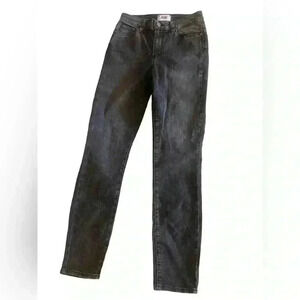 Paige Hoxton Ankle Faded Black Cotton Jeans